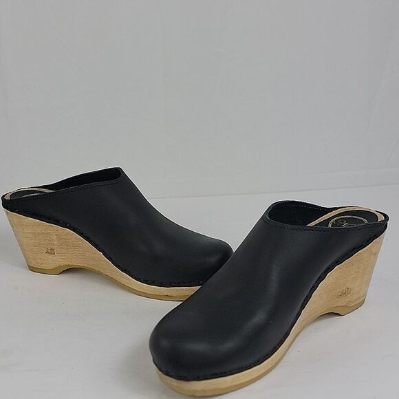 No. 6 Black New School Wedge Clog -Women's - Picture 4 of 13